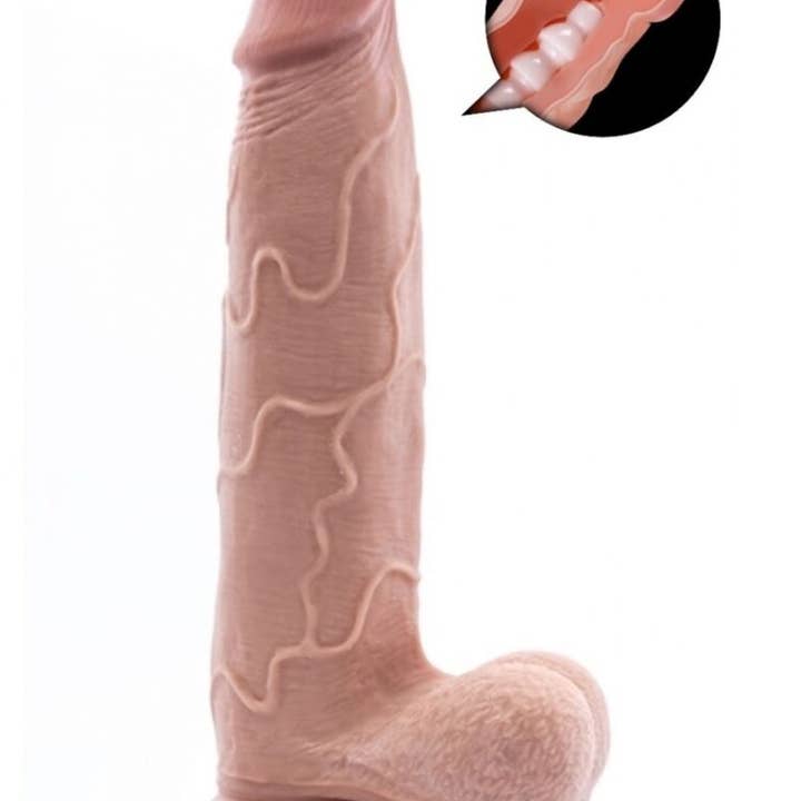 Kinky Pleasure - Wholesale Sex Toy - Argus Mr. Soft Pleasure 5 Double Layer Realistic Dildo with Balls and Suction Cup - 24.5 cm - Dia 5 cm AT1064