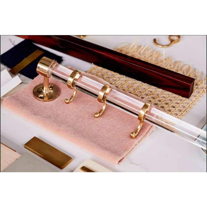 LuxHoldups - Venta al por mayor Ganchos de pared - Anilla de Latón para Barras de Toalla y Cocina de Lucite, Soporte para Ollas2