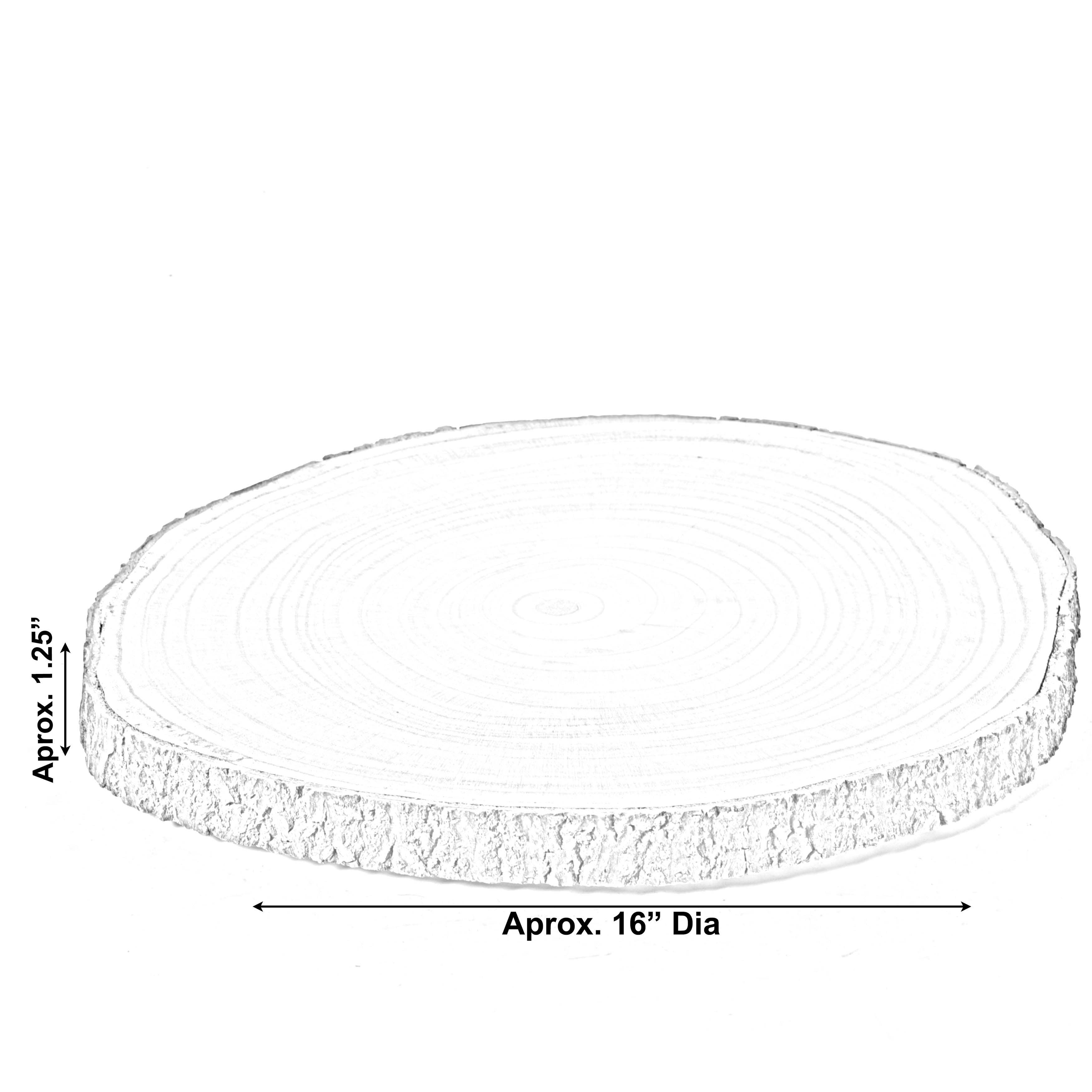 Quickway Imports - Wholesale Decorative Tray - Natural Wood Slabs Rustic Ornament Slice Tray Table Charger19