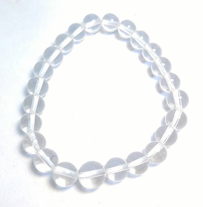 Namu Baru Inc. – wholesale Pärlarmband – Klar Quartz Crystal Beaded Armband - Handled Mala - 8mm3