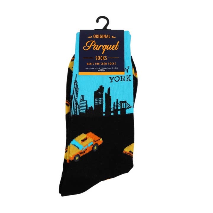 Selini New York - Wholesale Socks - Men's - Taxi Cabs and New York Skyline Socks for Men