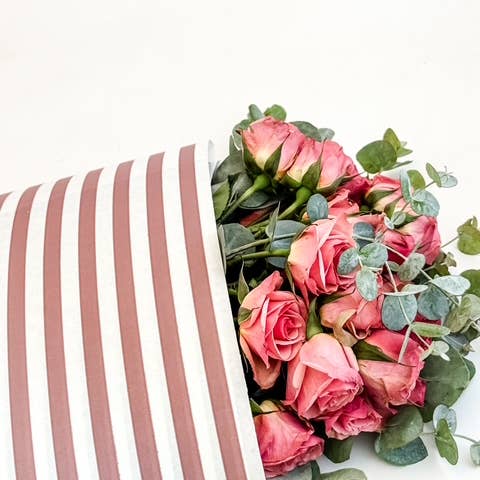 Ecowaterproof 70cm x 50m MINISTRIPES Vintage Pink for wholesale by CHIC&PAPER