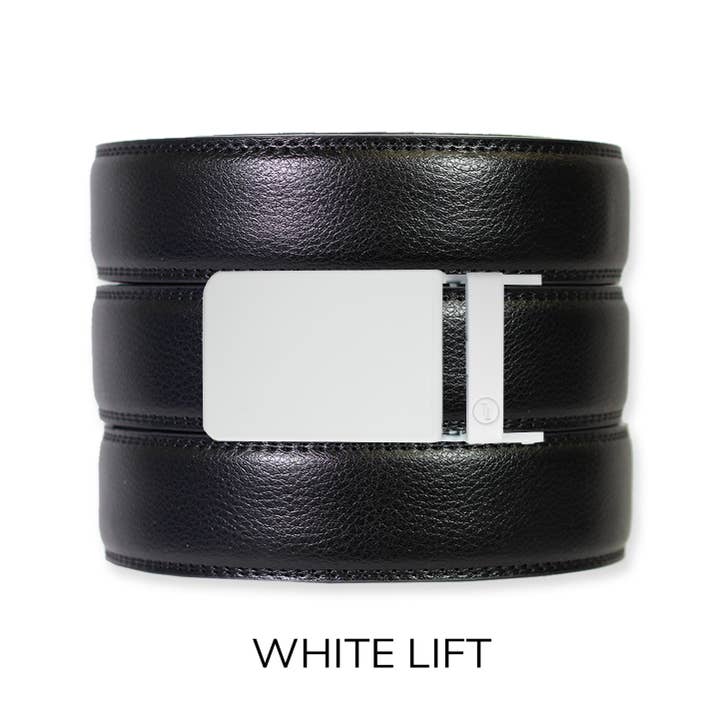 Tough Apparel - Vendita all'ingrosso Cintura - Uomo - Set cintura e fibbia in pelle nera con chiusura a cricchetto5