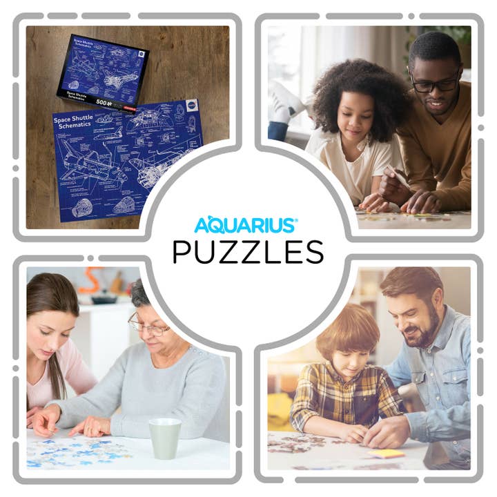 AQUARIUS, GAMAGO, ICUP, & ROCK SAWS by NMR Brands - Wholesale Puzzle - Adult - NASA - Shuttle Schematic 500 Piece Jigsaw Puzzle3