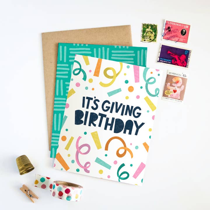 The Noble Paperie – Großhandel Geburtstagskarten – Es ist Geburtstag | Rainbow Confetti LGBTQIA+ Queer Card2