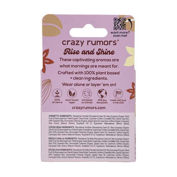 Crazy Rumors - Wholesale Lip Balm Set - All Natural, Vegan Barista Mix  -  4 Pack Lip Balm Gift Box3