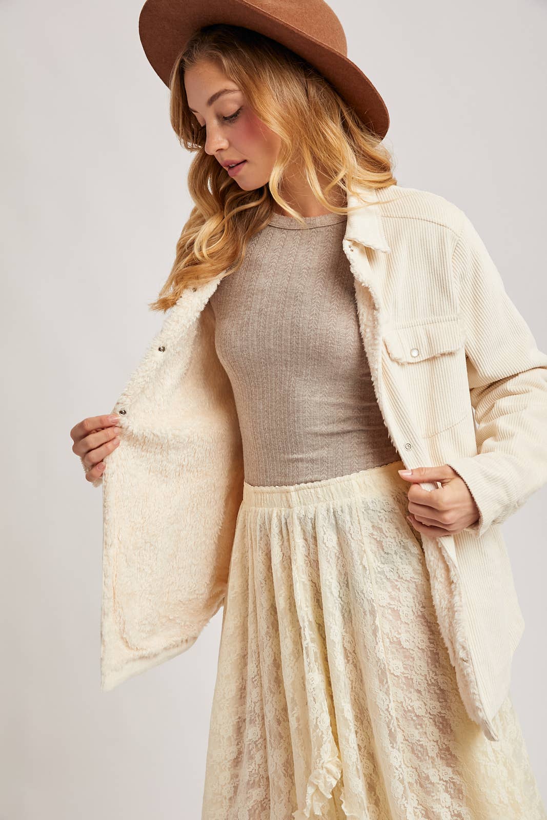 Bluivy - Wholesale Jacket - Women's - CORDUROY SHERPA-LINED JACKET20