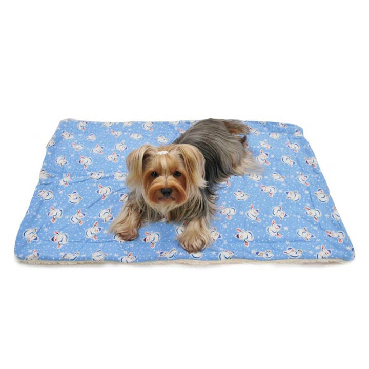 Flanelle bonhomme de neige et flolocons de neige avec couverture ultra-pelucheuse pour la vente par Klippo Pet