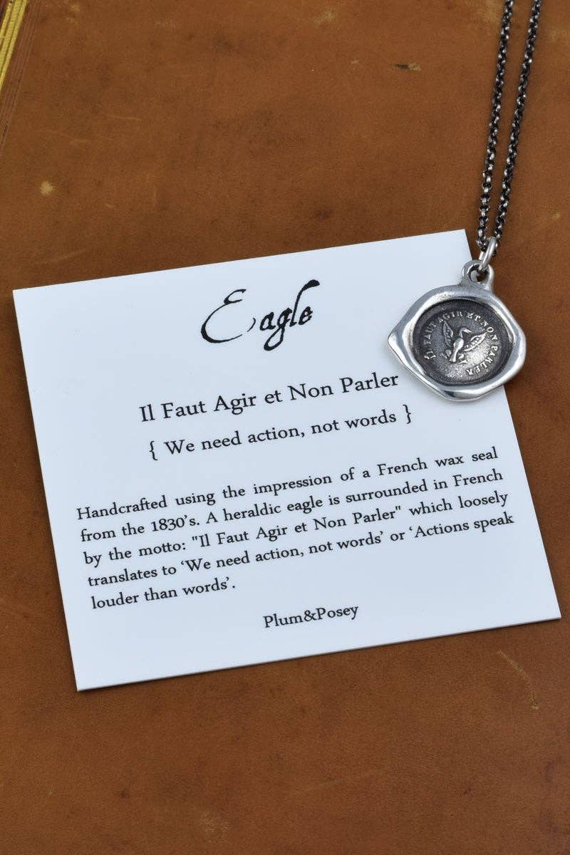 Plum and Posey – Colar pingente/pendente por atacado – Colar de águia - ações, não palavras2