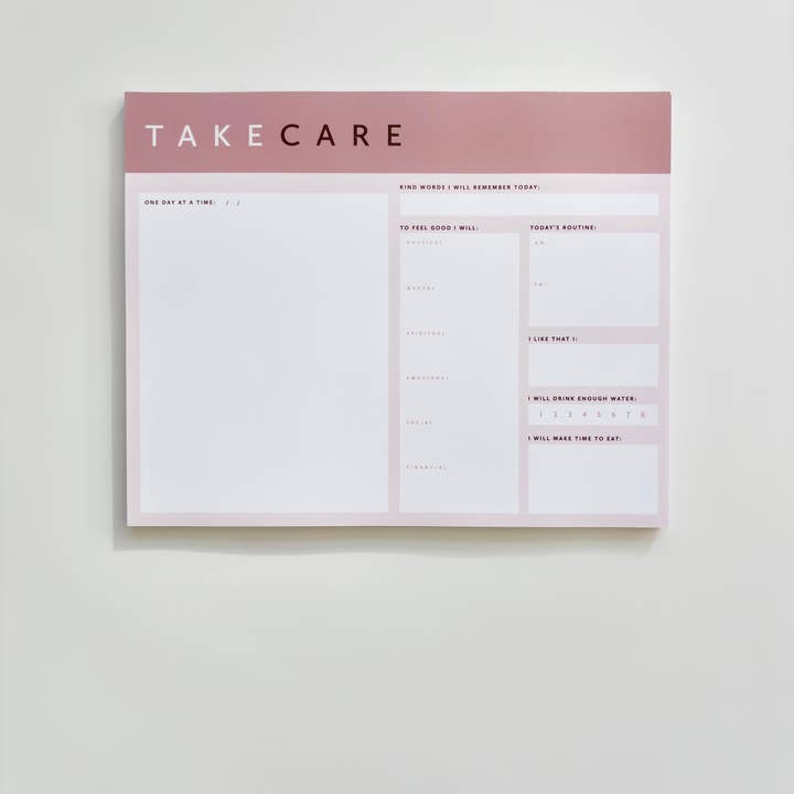 coux coux creative - Wholesale Notepad - Take Care Notepad (Large)4