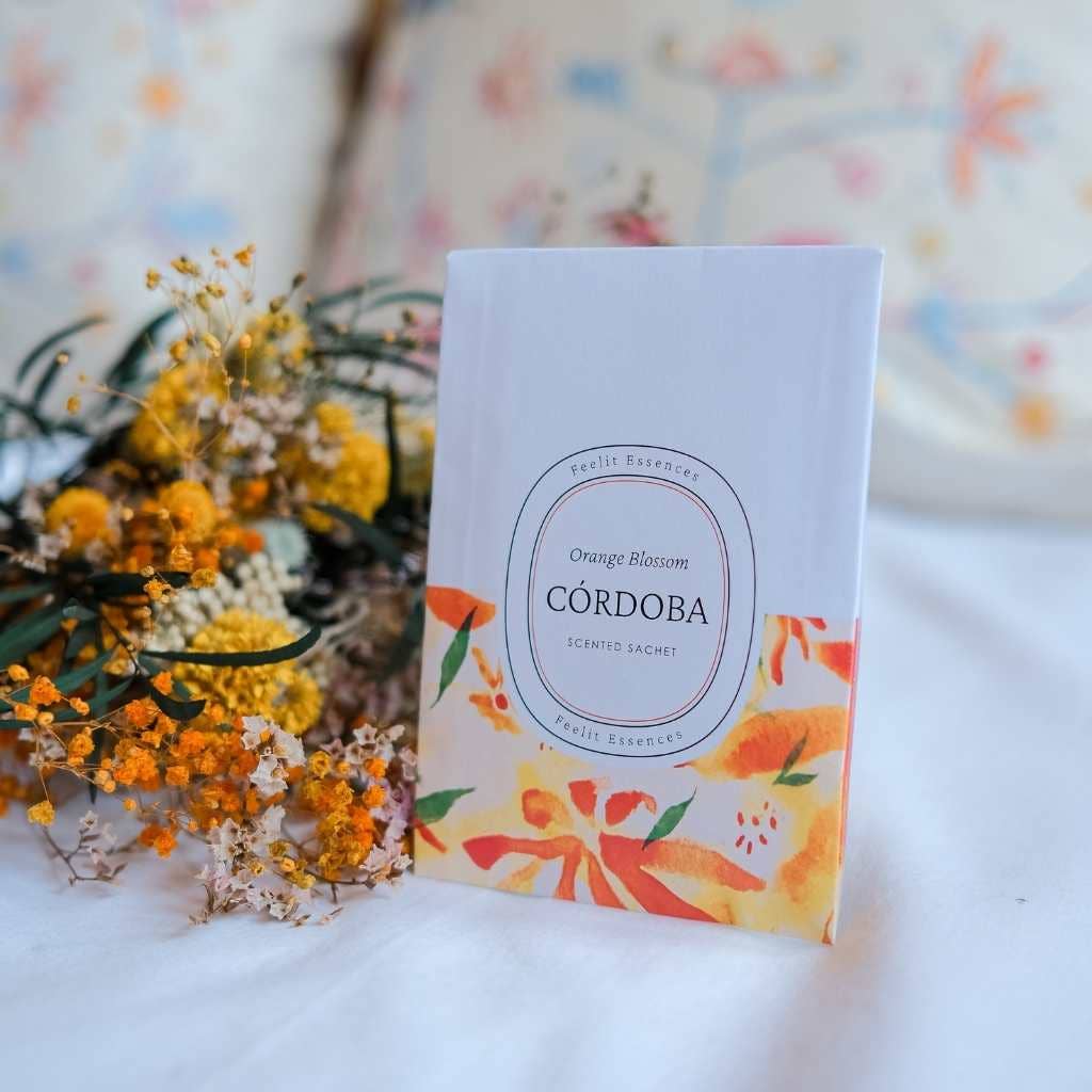 FEELIT-ESSENCES – Engroshandel Luftfrisker – Duftende garderobepose med duft af appelsinblomst, Córdoba-kollektion1