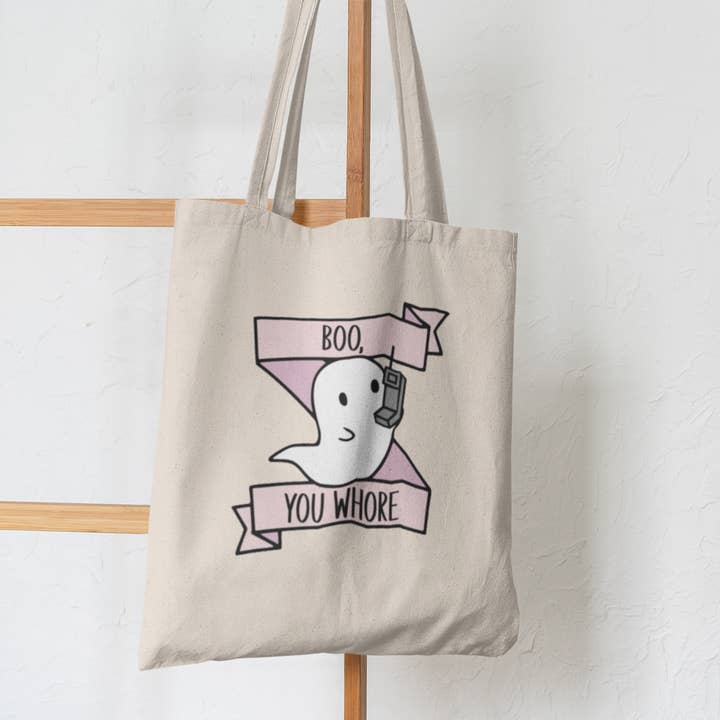 Boo You Whore Canvas Tote Bag for wholesale by Buffalovely