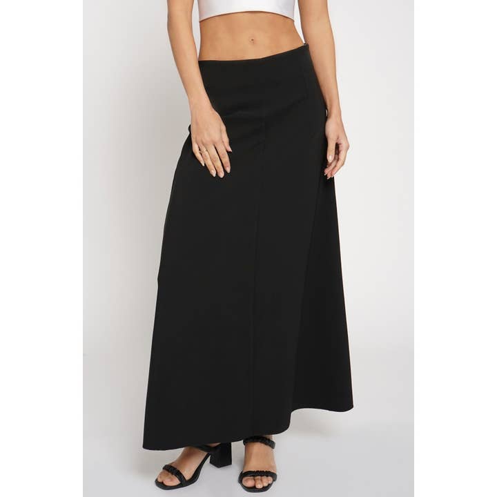Black A-LINE MAXI SKIRT for wholesale on Faire