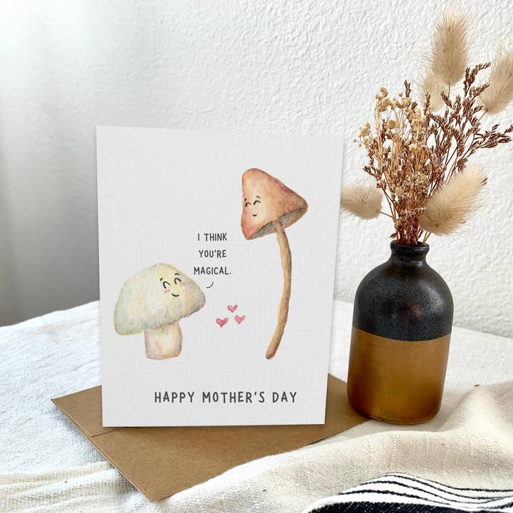 Pink Hill Press – wholesale Morsdagskort – Magisk svamp Mors dag-kort, 'Jag tycker du är magisk'1