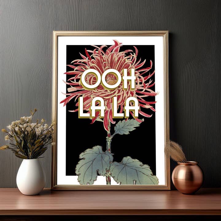 Vintage Flower Art Print – Ooh La La (A4/A3) for wholesale by delaVision