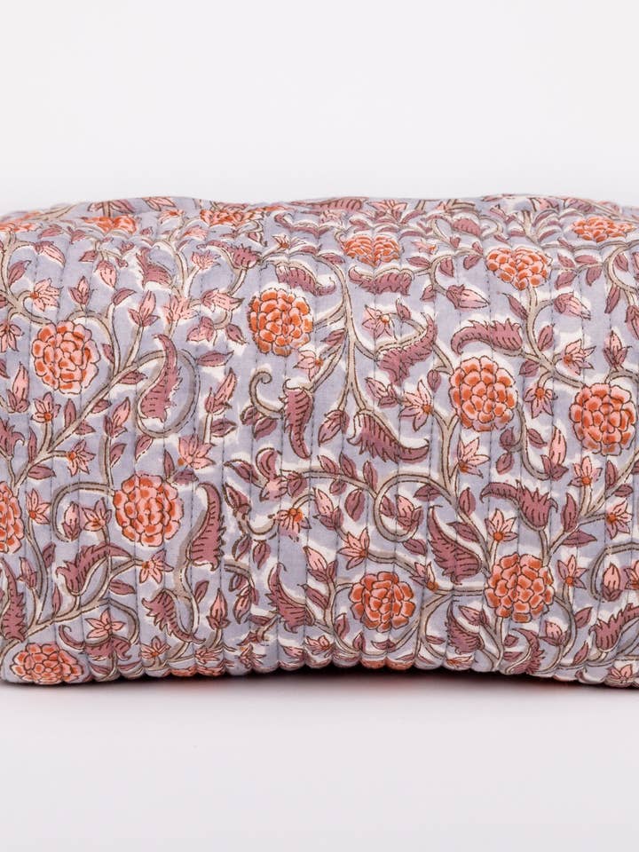 Quilted Wash Bag | Travel Essentials Organizer for wholesale by Origin Pink