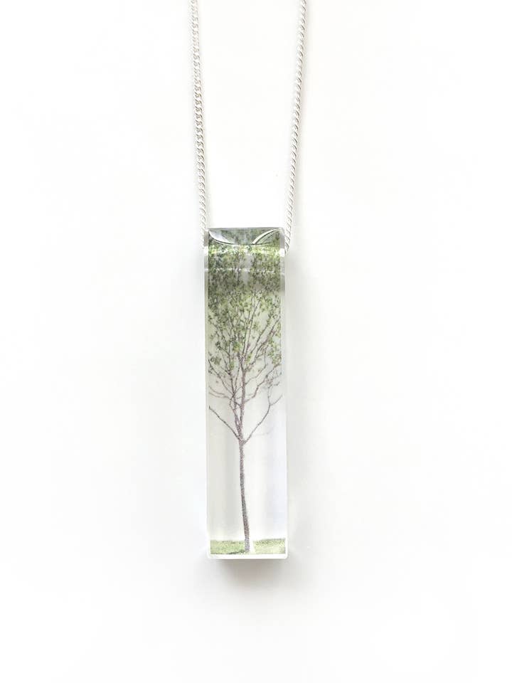 Skinny Grönt Tree Halsband för wholesale av Black Drop Designs