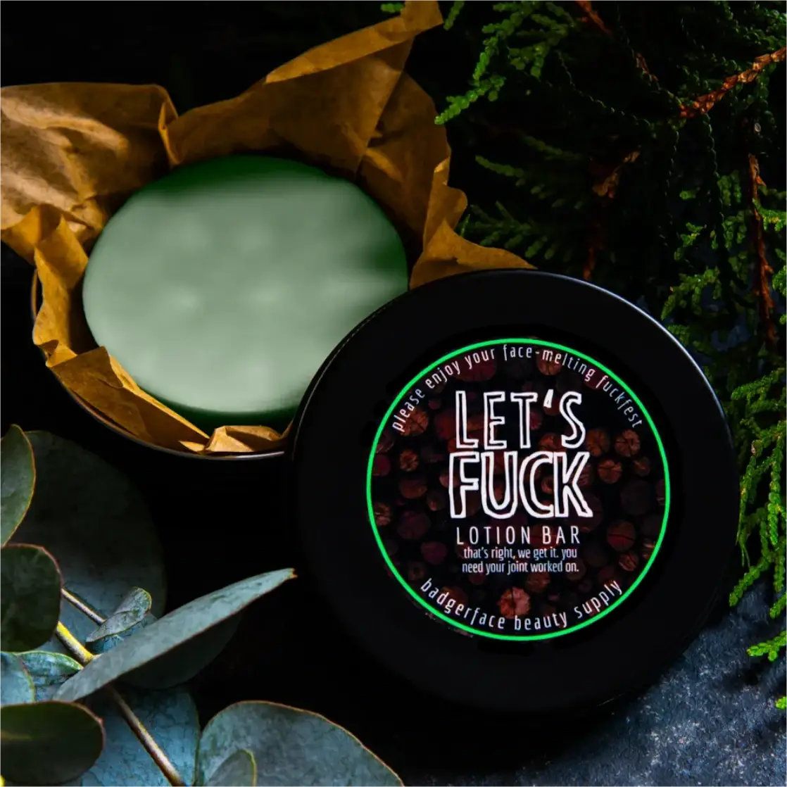 Badgerface Beauty Supply - Wholesale Solid Lotion - Let's Fuck Lotion Bar. Cute, Funny Gifts for Men.0