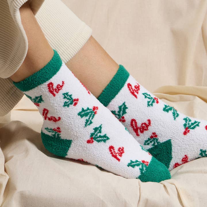 Assorted Holiday Fuzzy Socks Gift Set – 4 Pairs for Christmas Gift for wholesale on Faire5