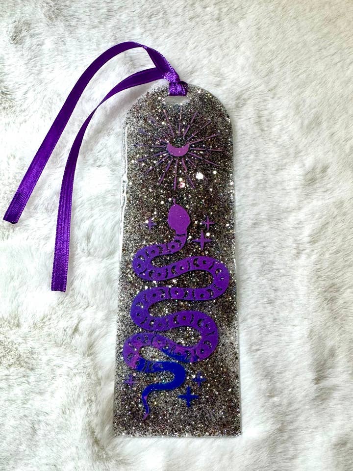 Acrylic Bookmark - Holographic Snake for wholesale by Elation Collective
