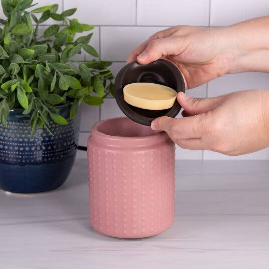 Starlight Wholesale LLC. - Wholesale Wax Warmer - IllumiScents Flip Dish Wax Warmer Pink Hobnail