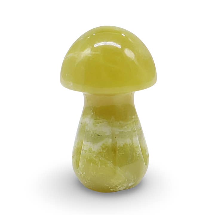 Pierre - Jade Citron - Sculpture - Champignon pour la vente par Arômes & Évasions