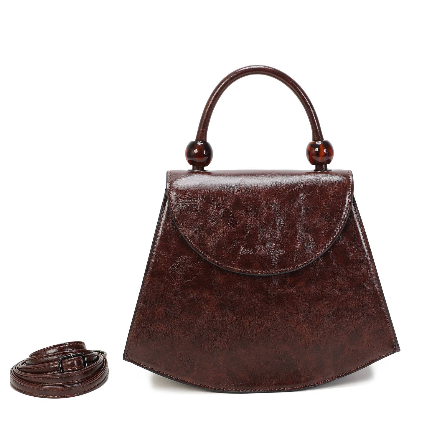 INES DELAURE - Wholesale Top Handle Bag - Women's - Handbag with magnetic flap5