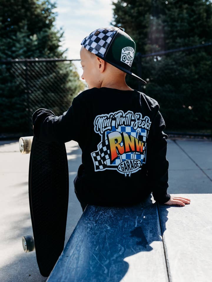 RadnWyld - Wholesale Screen Printed T-Shirt - Kids - Mini Thrill Seeker Long Sleeve
