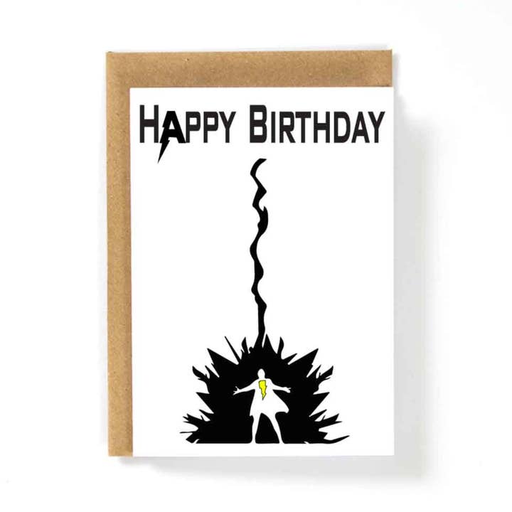 Biglietto di buon compleanno Black Adam per la vendita all'ingrosso da parte di HotAvocado.com