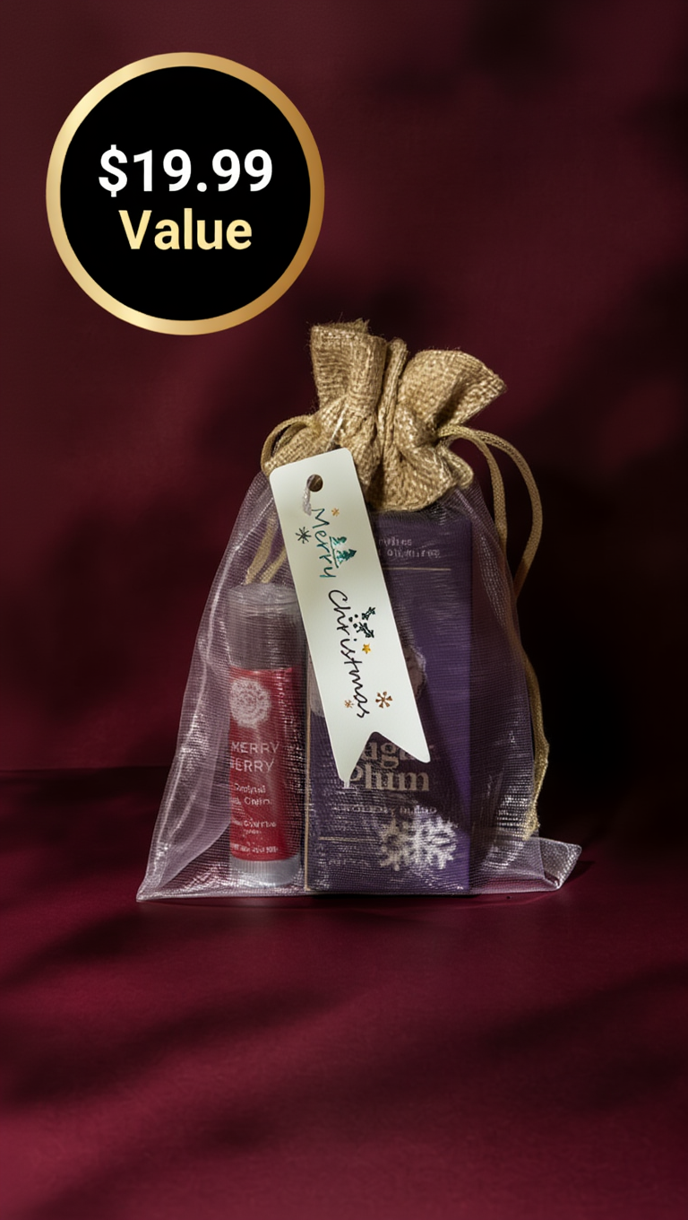 Woolzies - Wholesale Lip balm set - Sugar Plum Oil & Lip Balm | Stocking Stuffer Duo0