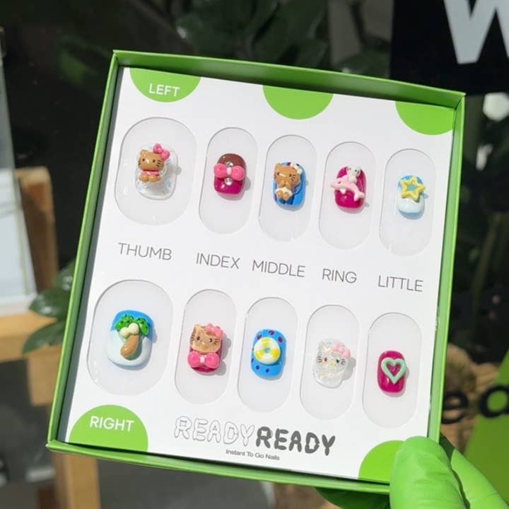 Hawaii Kitty - Directe nagels, handgemaakte luxe persnagels, modeaccessoires voor wholesale door READY READY Instant nail