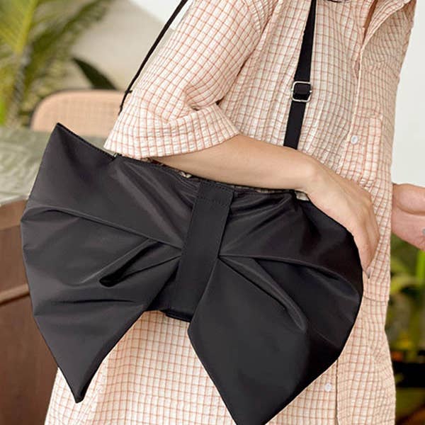 KK Bloom - Wholesale Shoulder Bag - Women's - Bowknot Solid Color Zipper Shoulder Bags