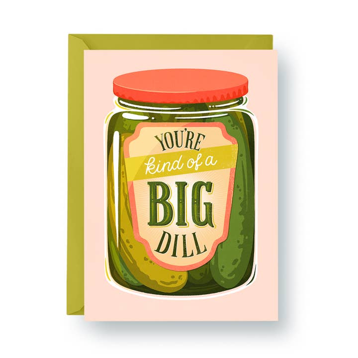 Tu es un gros cornichon (bocal à cornichons) - Carte A2 pour la vente par hey, alissandra