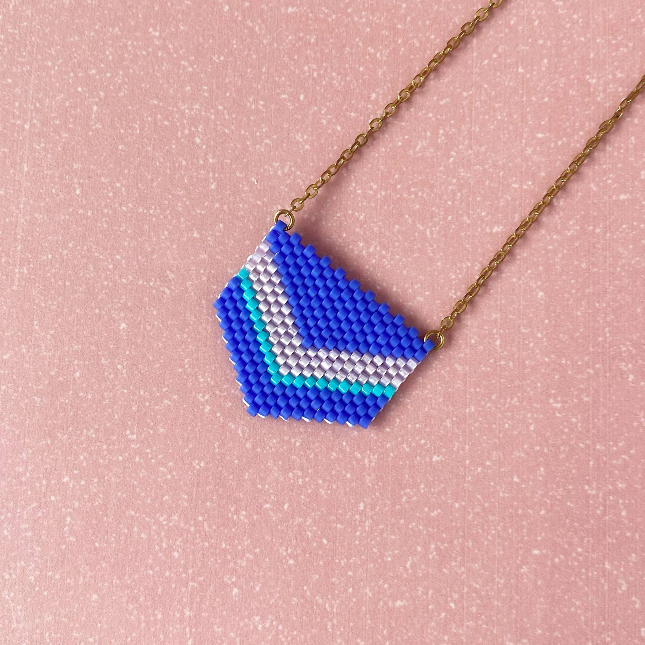 Loela – wholesale Pendant/charm necklace – Chevron Seed Bead Necklace4