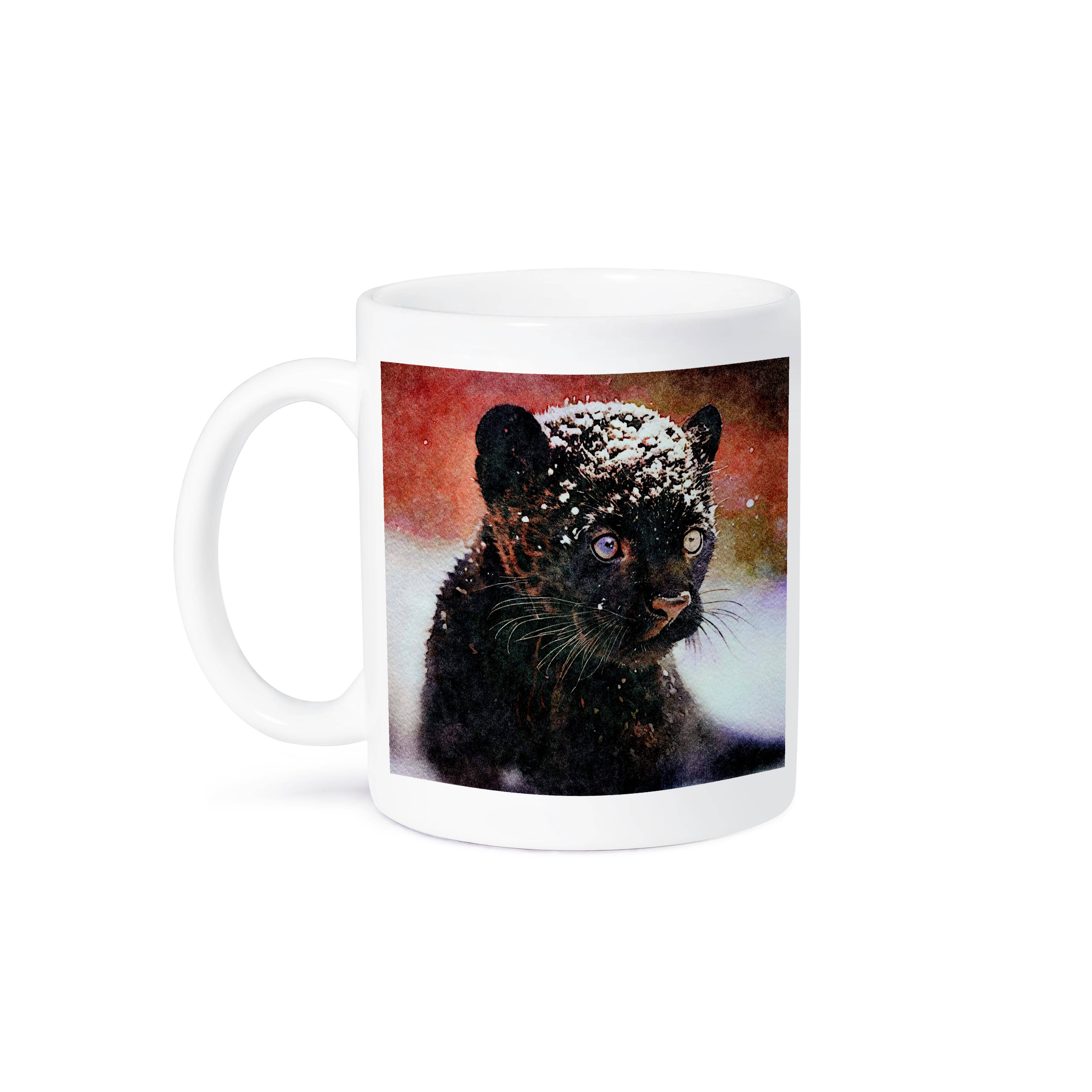3dRose - Wholesale Coffee Mug - 3dRose, Baby Panther Image Of Watercolor Painting, Mug8