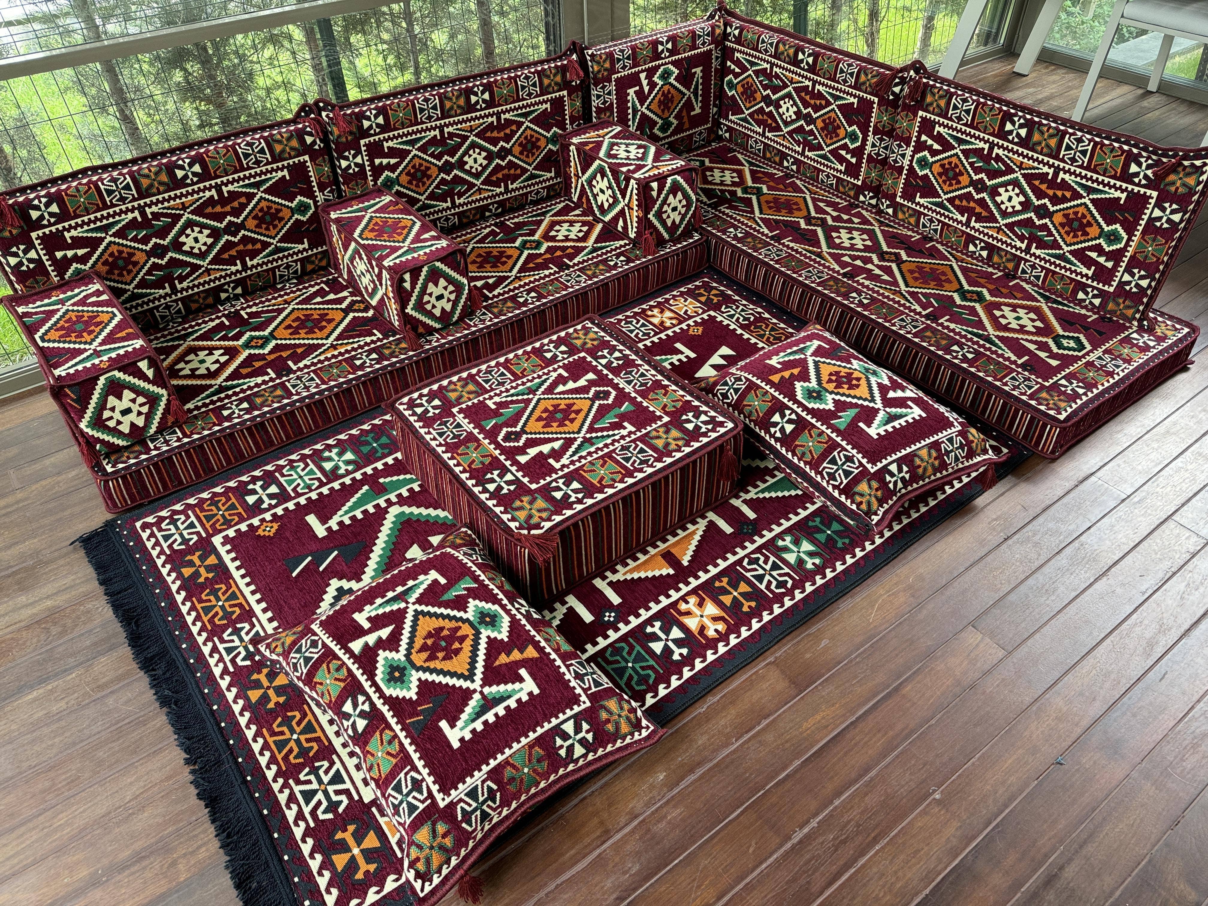 The Loom Wholesale – wholesale Sofa – Handmade Kilim Sofa Set for Rustic Floor Seating10