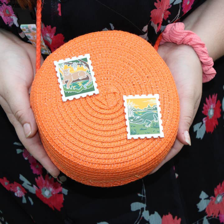 Pin Hive LLC - Wholesale Lapel Pin/Button - American Alligator Postage Stamp Enamel Pin10