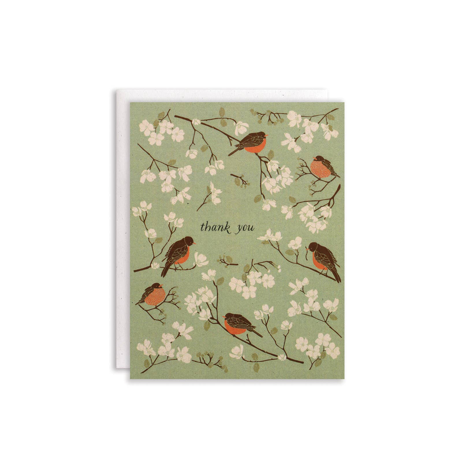 June & December – wholesale Everyday greeting card – Early Bird Thank You Card with Robin0