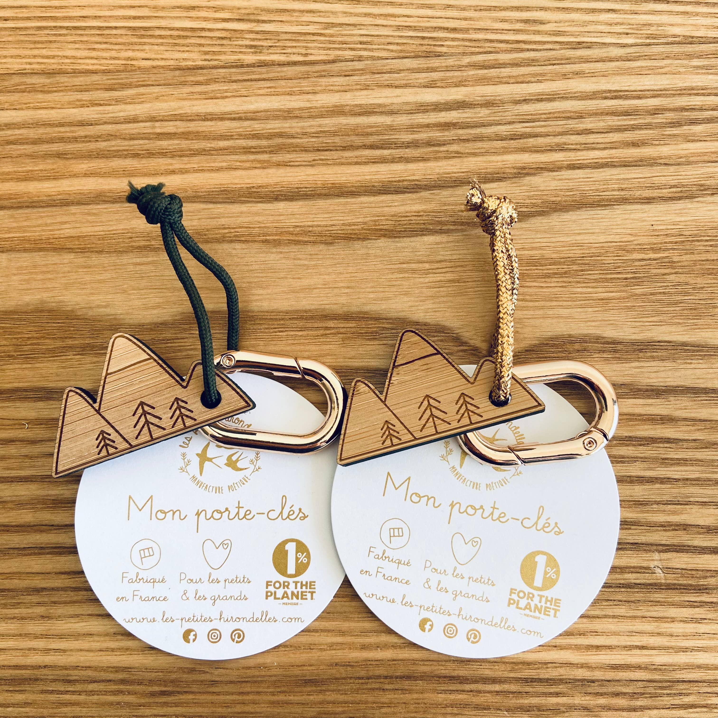 Les Petites Hirondelles - Wholesale Keychain - Unisex - Wooden keychain - Mountain0