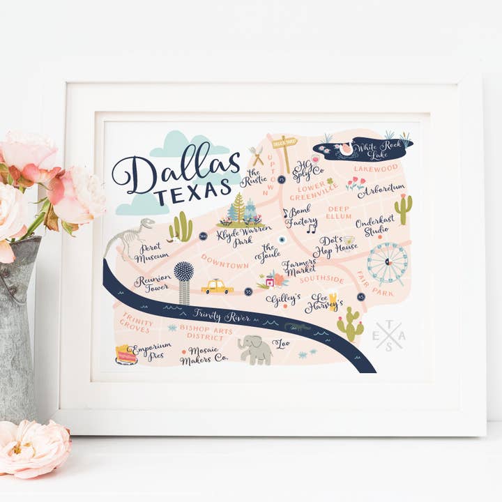 Dallas Carte Imprimer pour la vente par Easyhand Goods – formerly Onderkast