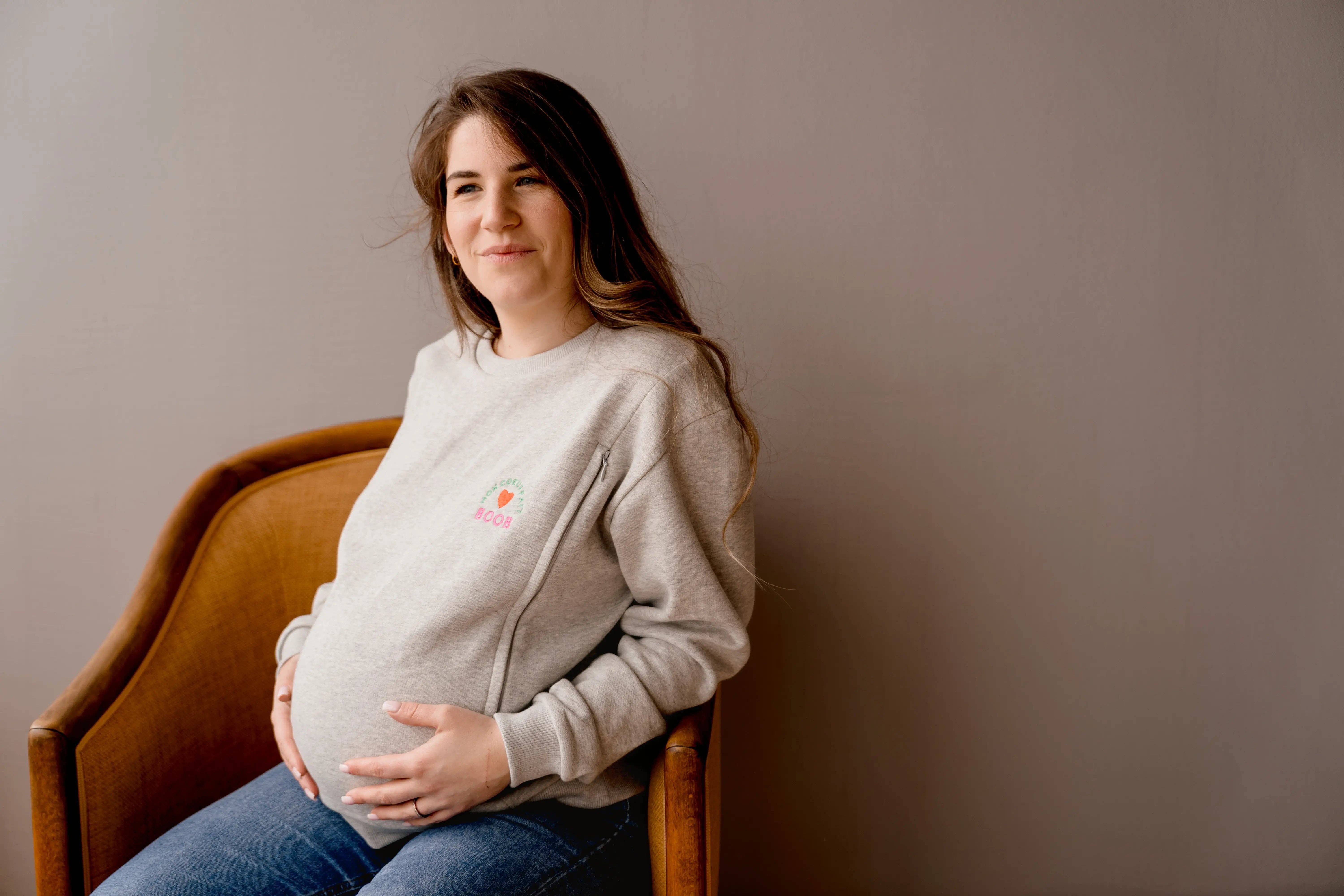 Limky - Wholesale Sweatshirt - Maternity - Nursing sweatshirt - embroidered “MY HEART IS BOOB”3