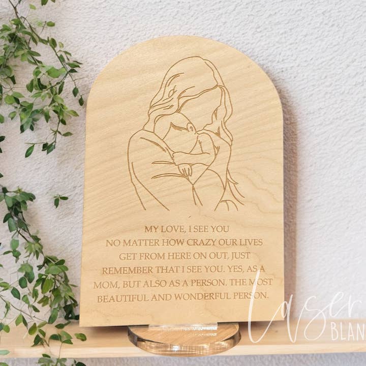 Personlig morplade | Graveret linjekunstplade | Færdiglavet for engroshandel hos Laser Blanks