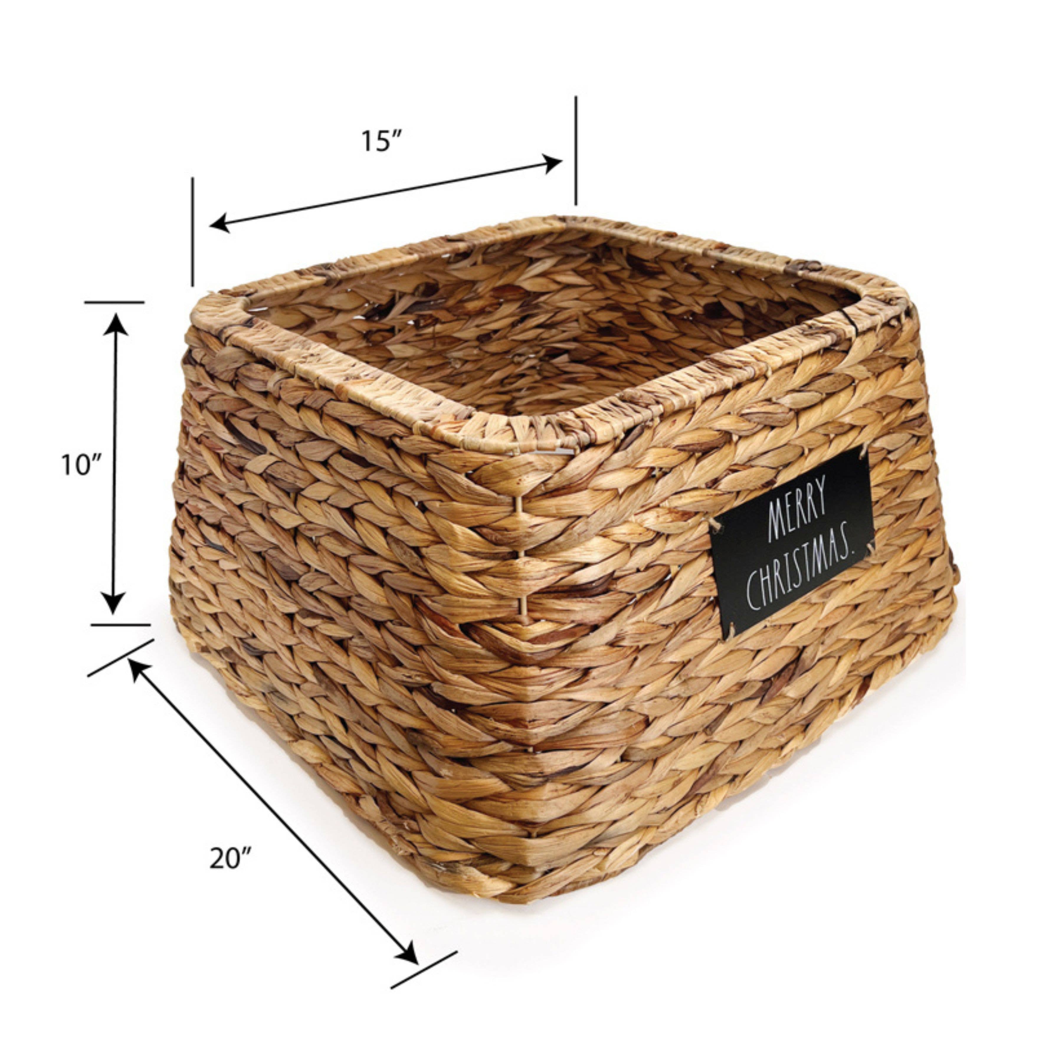 DesignStyles Home – wholesale Julgransmatta – Rae Dunn Fyrkantig Vävd Julgranskrage2