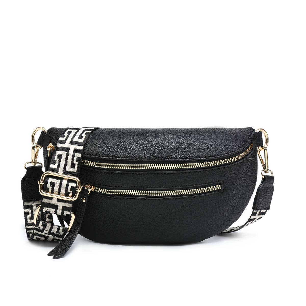 Papaya Fashion Ltd – wholesale Crossbody bag – Women's – B23003 Canvas Strap Sling Chest Bag with zip top sections0