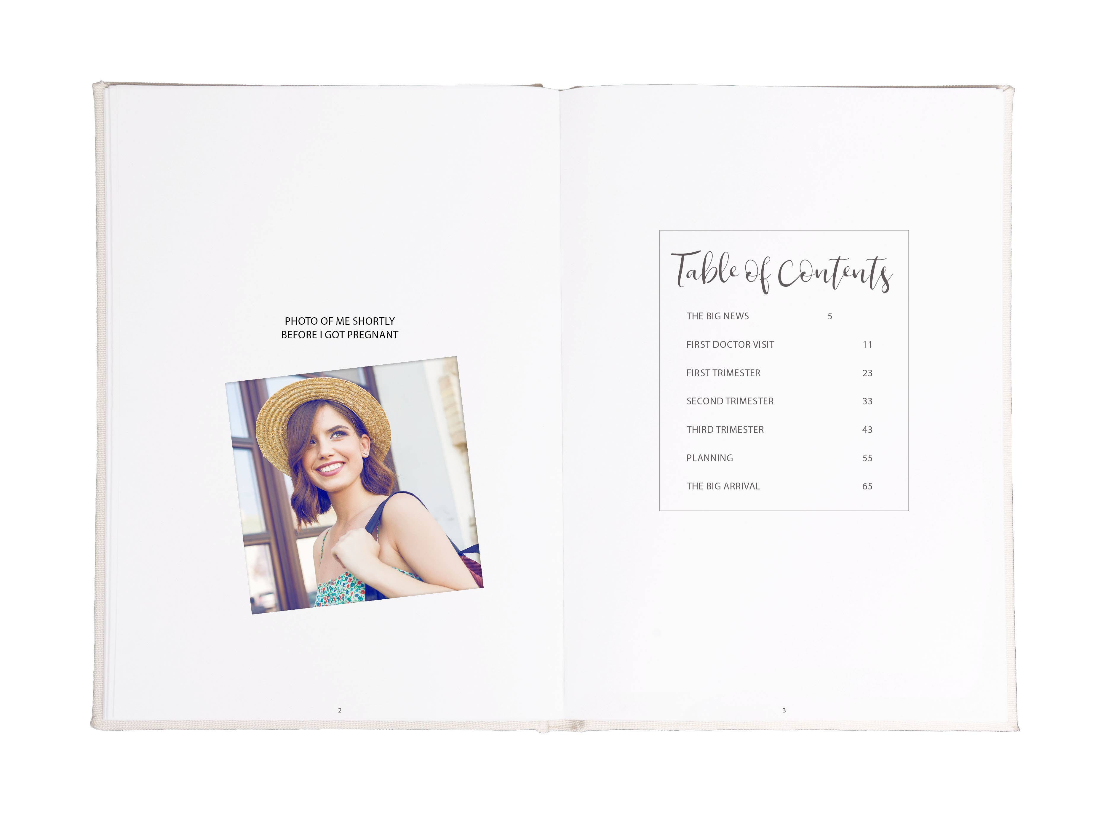 Pearhead - Vente Journal – maternité - Journal de grossesse My Little Bump Linen, Ivoire3