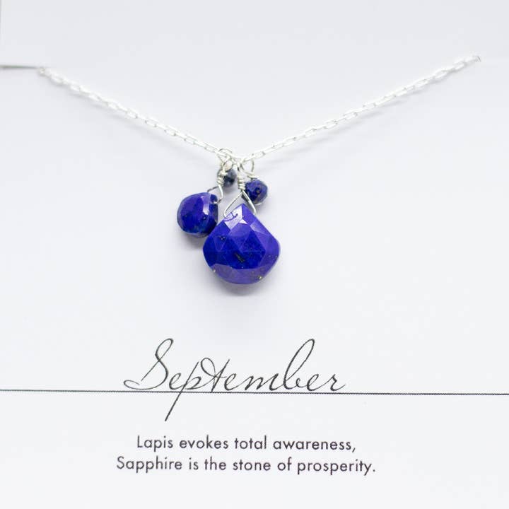 Collier en argent September Birthstone pour la vente par Susan Roberts Jewelry