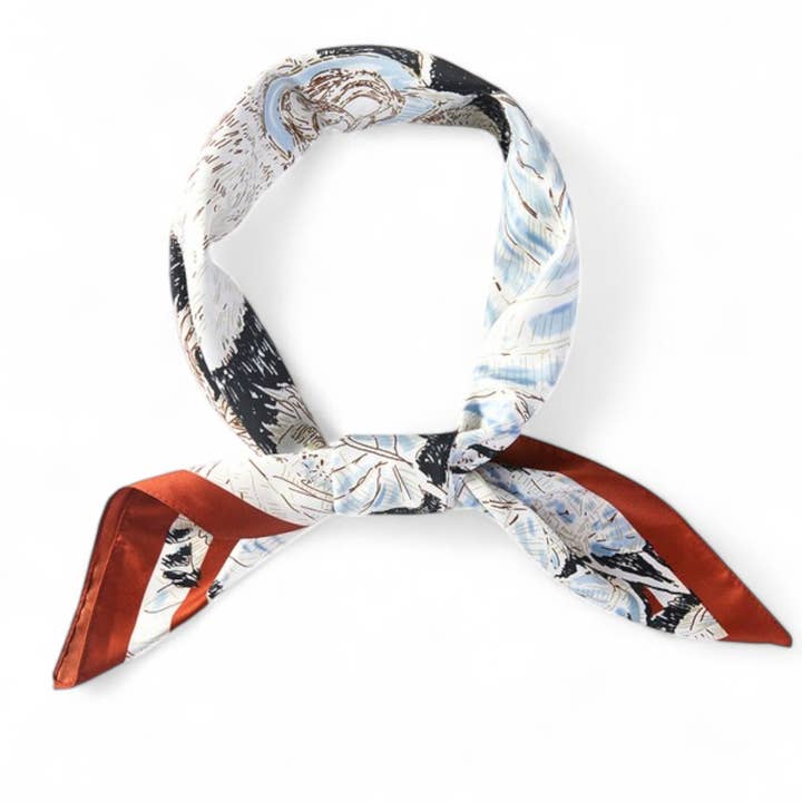 Artini Accessories - Wholesale Scarf - Women's - Floral Printed Silky Square Scarf6