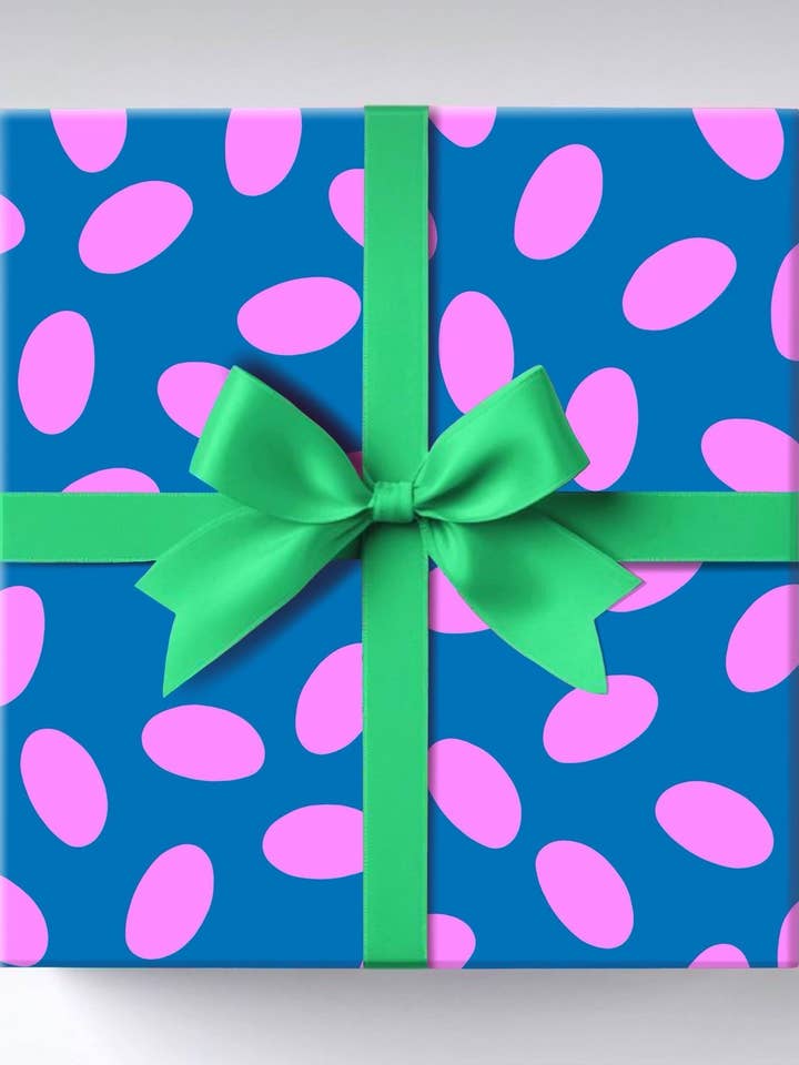 Carta da Regalo a Pois Rosa: Carta da Regalo Moderna e Riciclabile per la vendita all'ingrosso da parte di The Paper Tail