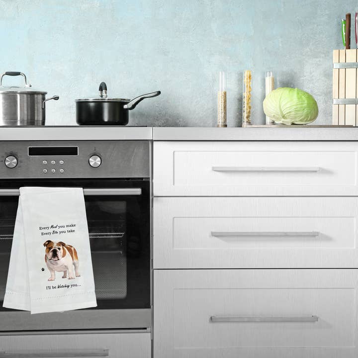 E&S Pets - Wholesale Tea Towel - Bulldog Kitchen Towel3