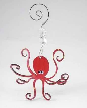 Octopus Adventure by Rebecca Duffy Bush - Wholesale Ornament - Octopus Ornament  - Hand Painted Steel3
